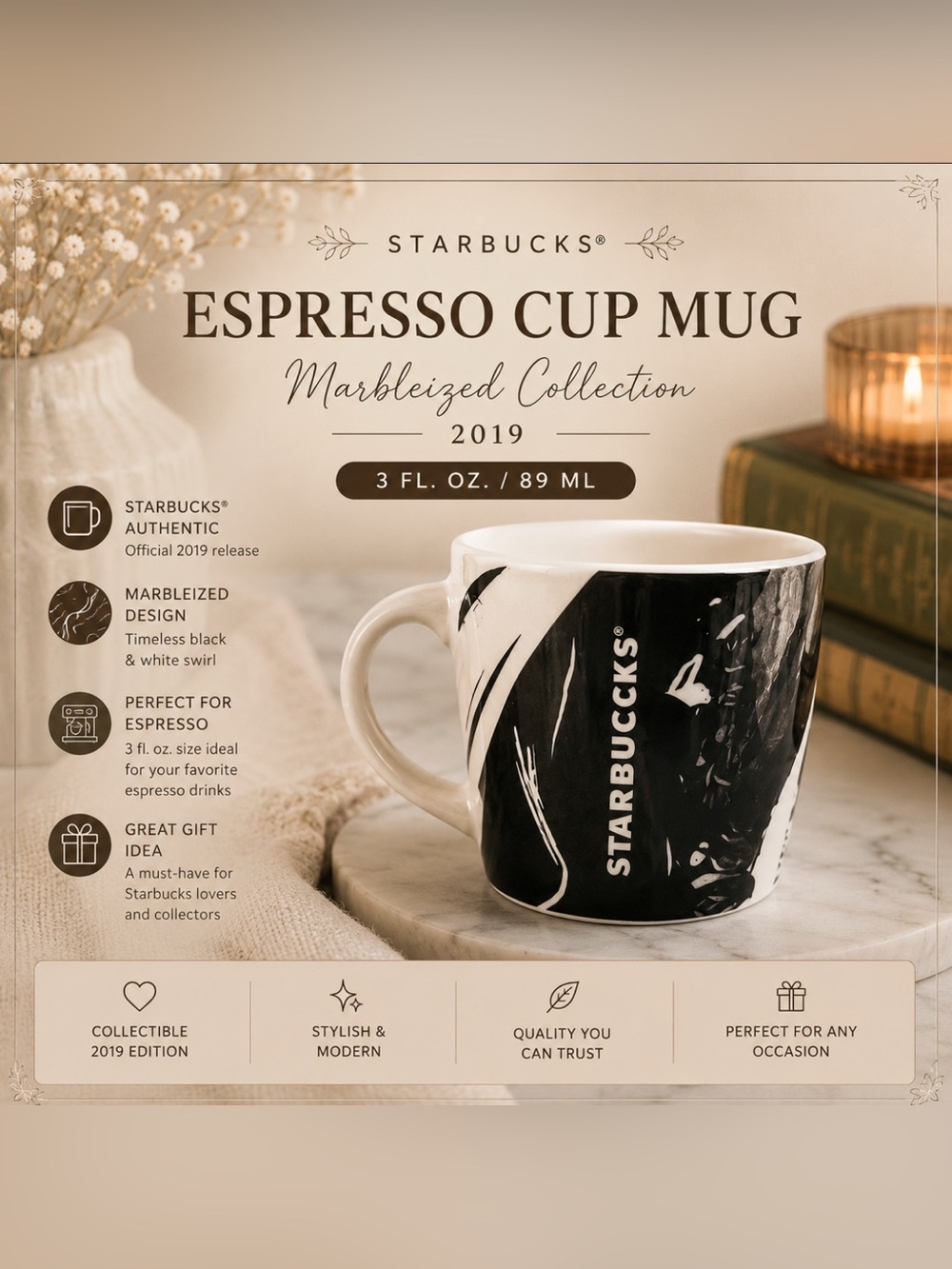 Starbucks coffee 3 fl. oz. coffee Espresso cup mug Marbleized 2019